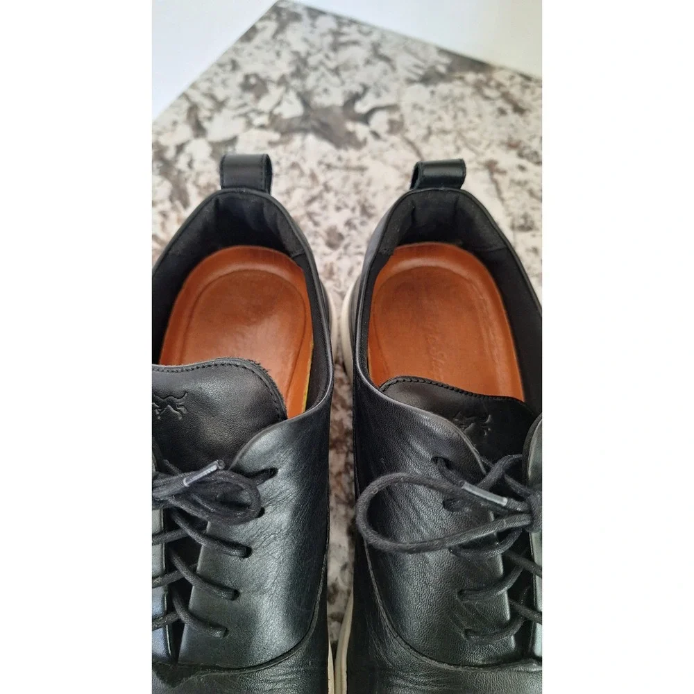 Wolf & Shepherd Crossover Oxford Mens 10 Black Leather Hybrid Dress Shoe